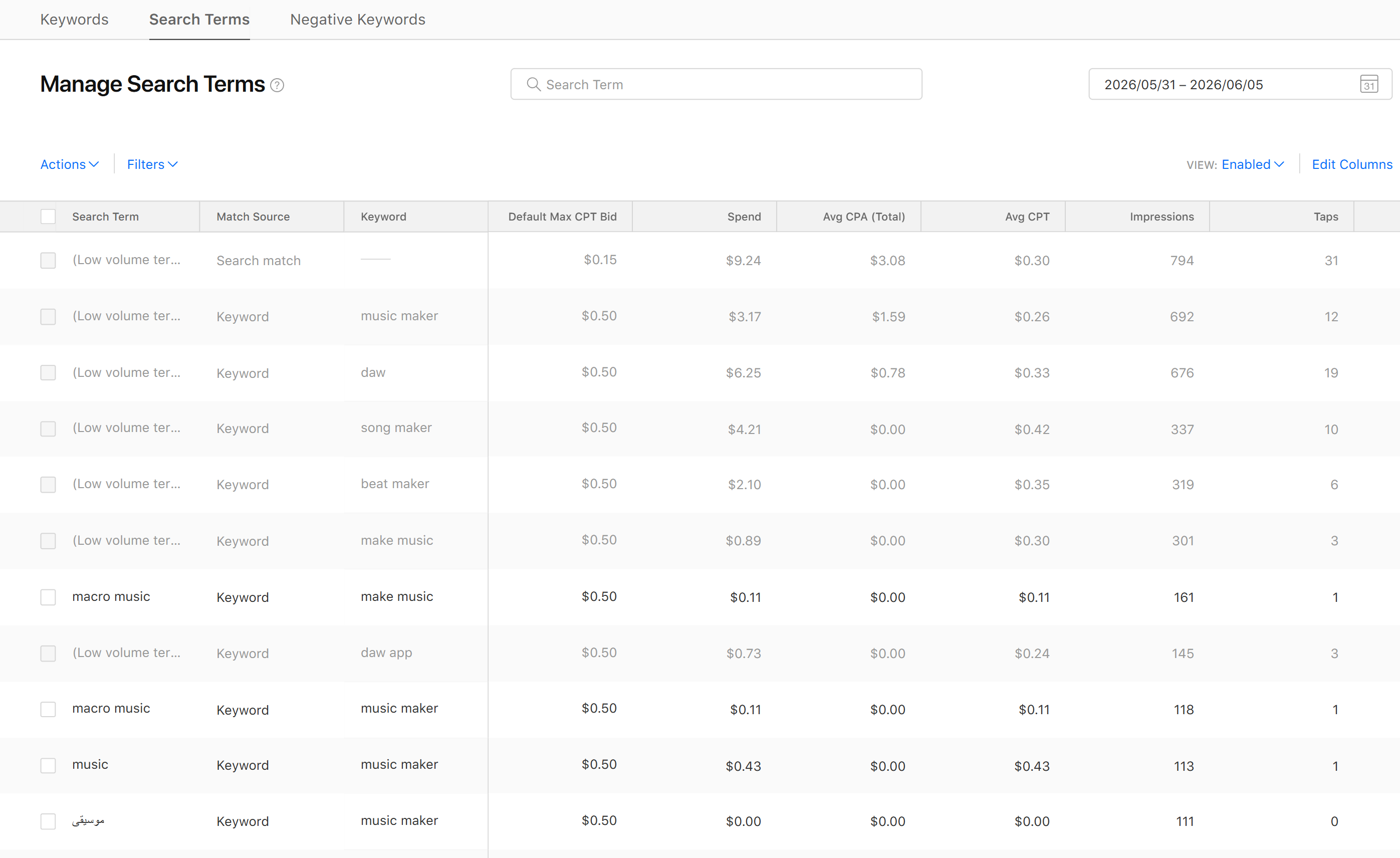 Apple Ads billing by region