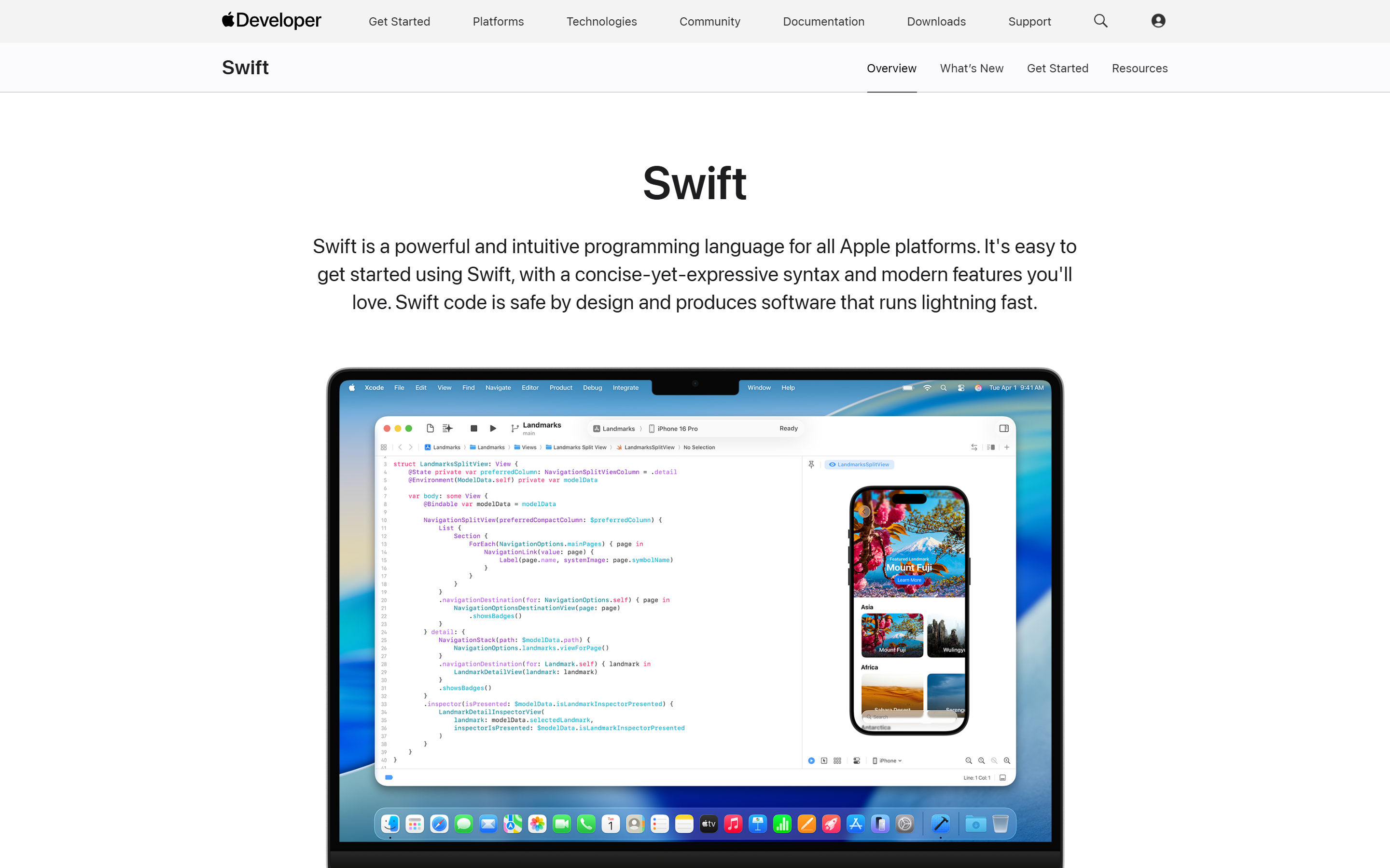 Swift homepage