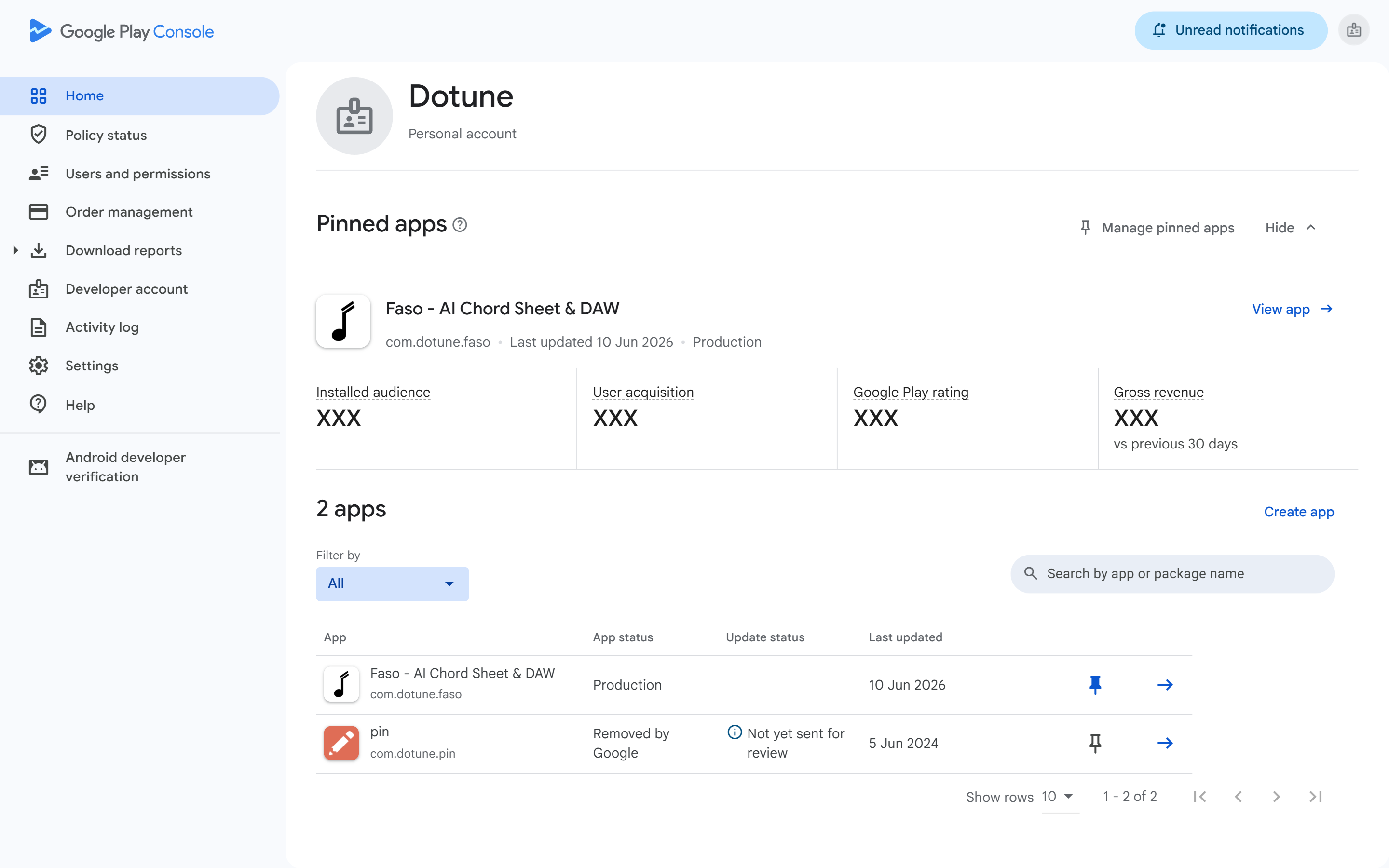 Google Play Console